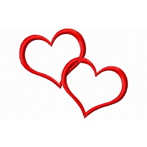 Файл вышивки Два сердца / сердце / подарок / день св валентина / узор