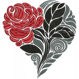 Сердце с розой