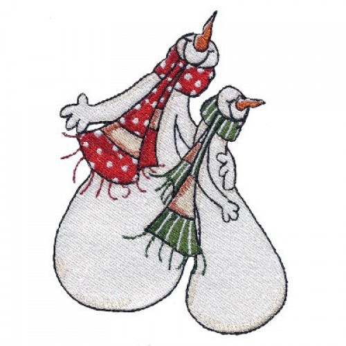 Файл вышивки Парочка снеговиков