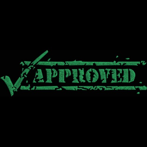 Файл вышивки штамп Approved 2