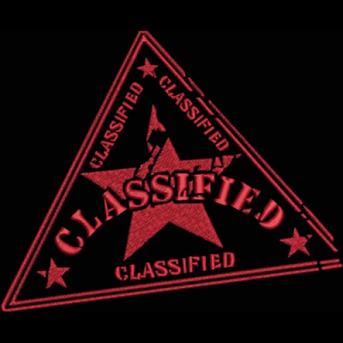 Файл вышивки штамп Classified