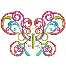 Бабочка Цветные завитки