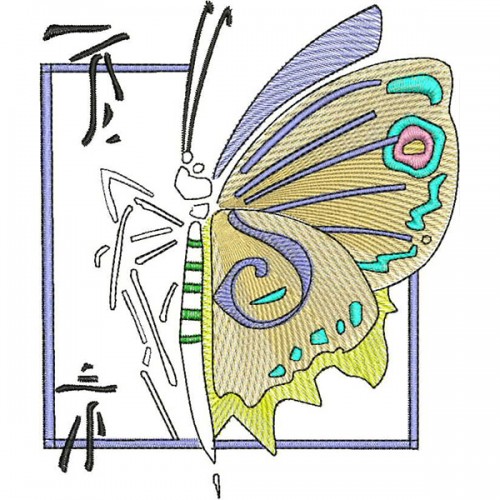 Файл вышивки Китайская бабочка 2