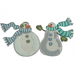 Два снеговика в шарфах 1