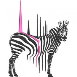 Зебра с розовой полосой