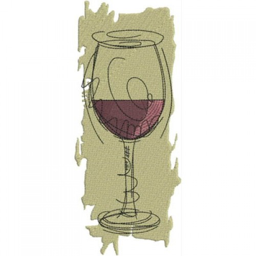 Файл вышивки Бокал вина