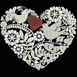 Сердце с птичками