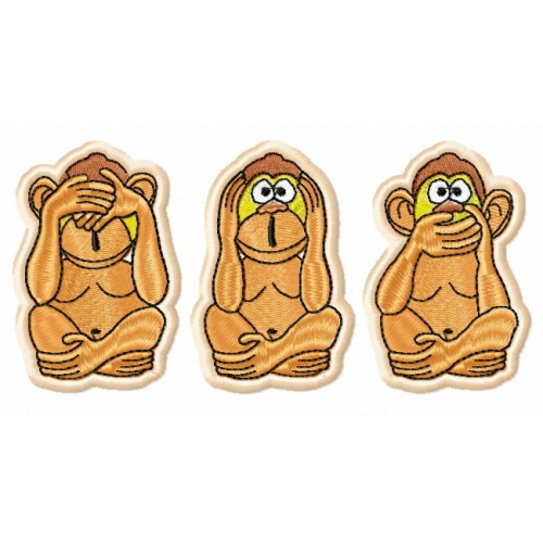 Файл вышивки три обезьянки