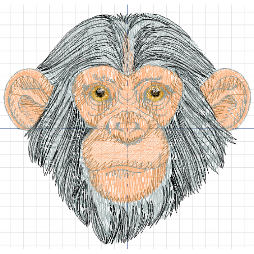 Файл вышивки шимпанзе
