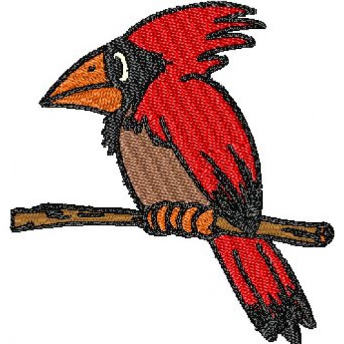 Файл вышивки птица кардинал