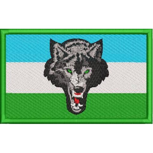 Файл вышивки Башкортостан Флаг Волк оскал