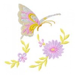 Бабочка с цветком 02