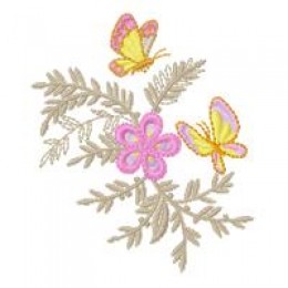 Бабочка с цветами 04