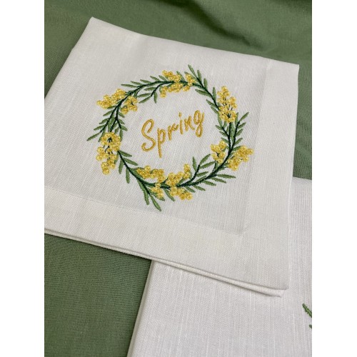 Файл вышивки Венок мимозы Spring