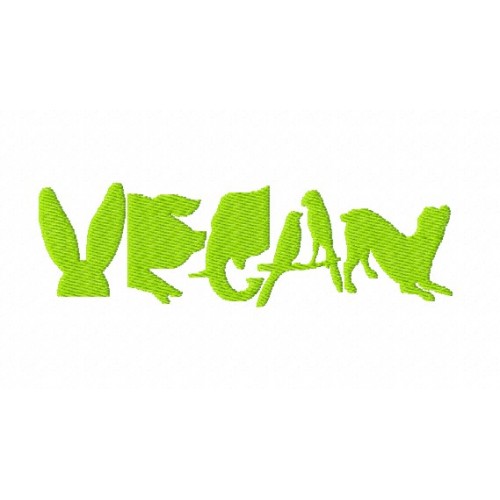 Файл вышивки Надпись "VEGAN"