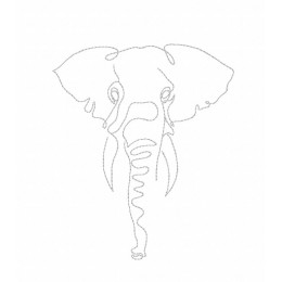 Файл вышивки СЛОН ЛИНИЯ