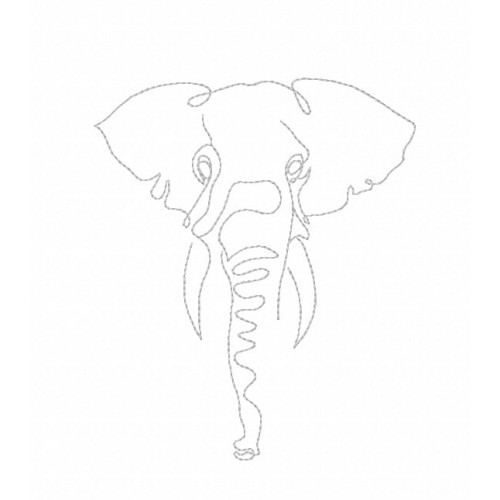 Файл вышивки СЛОН ЛИНИЯ