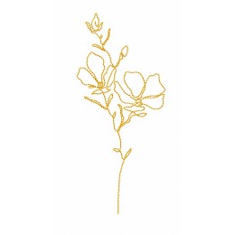 Веточка с цветами (линия)