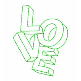 Файл вышивки Надпись LOVE