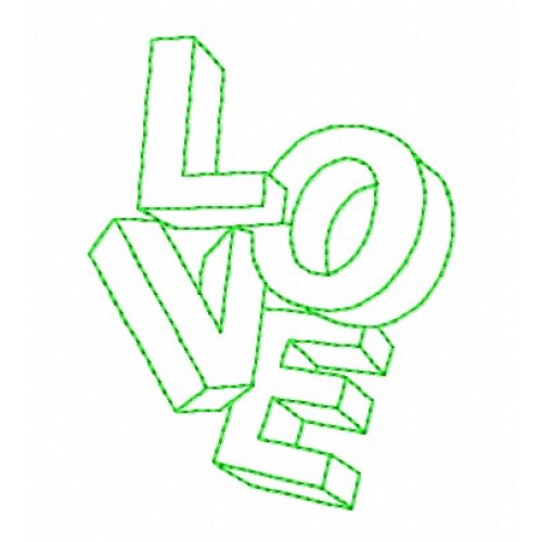 Файл вышивки Надпись LOVE