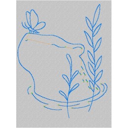 Файл вышивки Капибара и бабочка