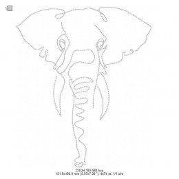 Файл вышивки СЛОН ЛИНИЯ