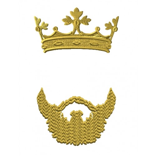 Файл вышивки Борода+корона
