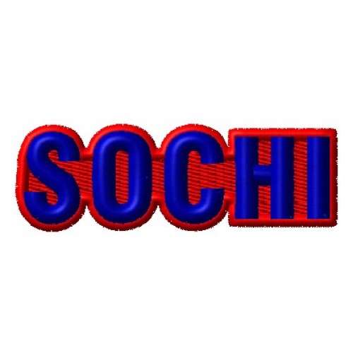 Файл вышивки Надпись Sochi