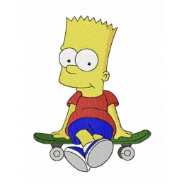 Барт Симпсон на скейте