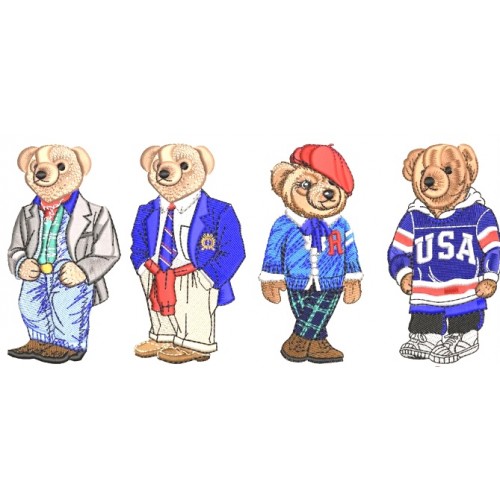 Файл вышивки Polo Bears Мишки