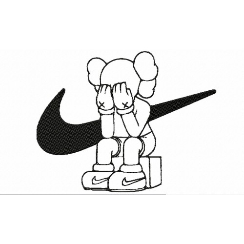 Файл вышивки Nike kaws - Найк