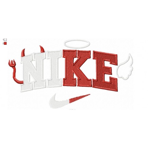 Файл вышивки nike/ найк ангел и демон