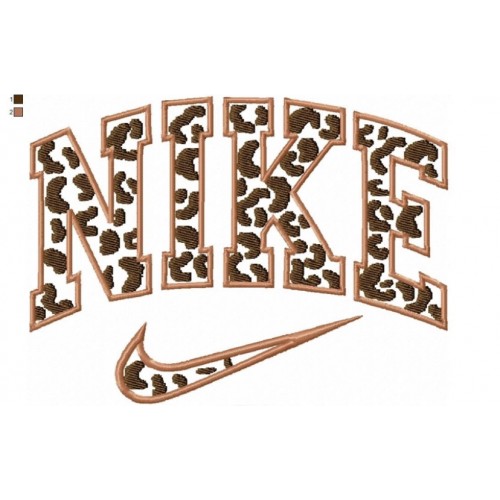 Файл вышивки Найк леопард / nike leo