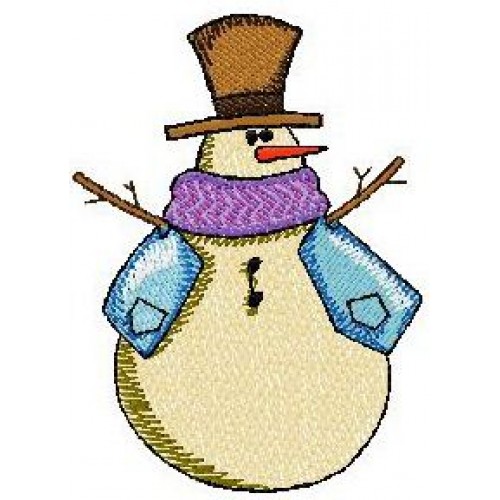 Файл вышивки снеговик 7