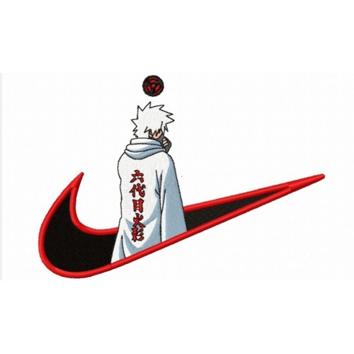 Файл вышивки Kakashi nike swoosh какаши найк аниме