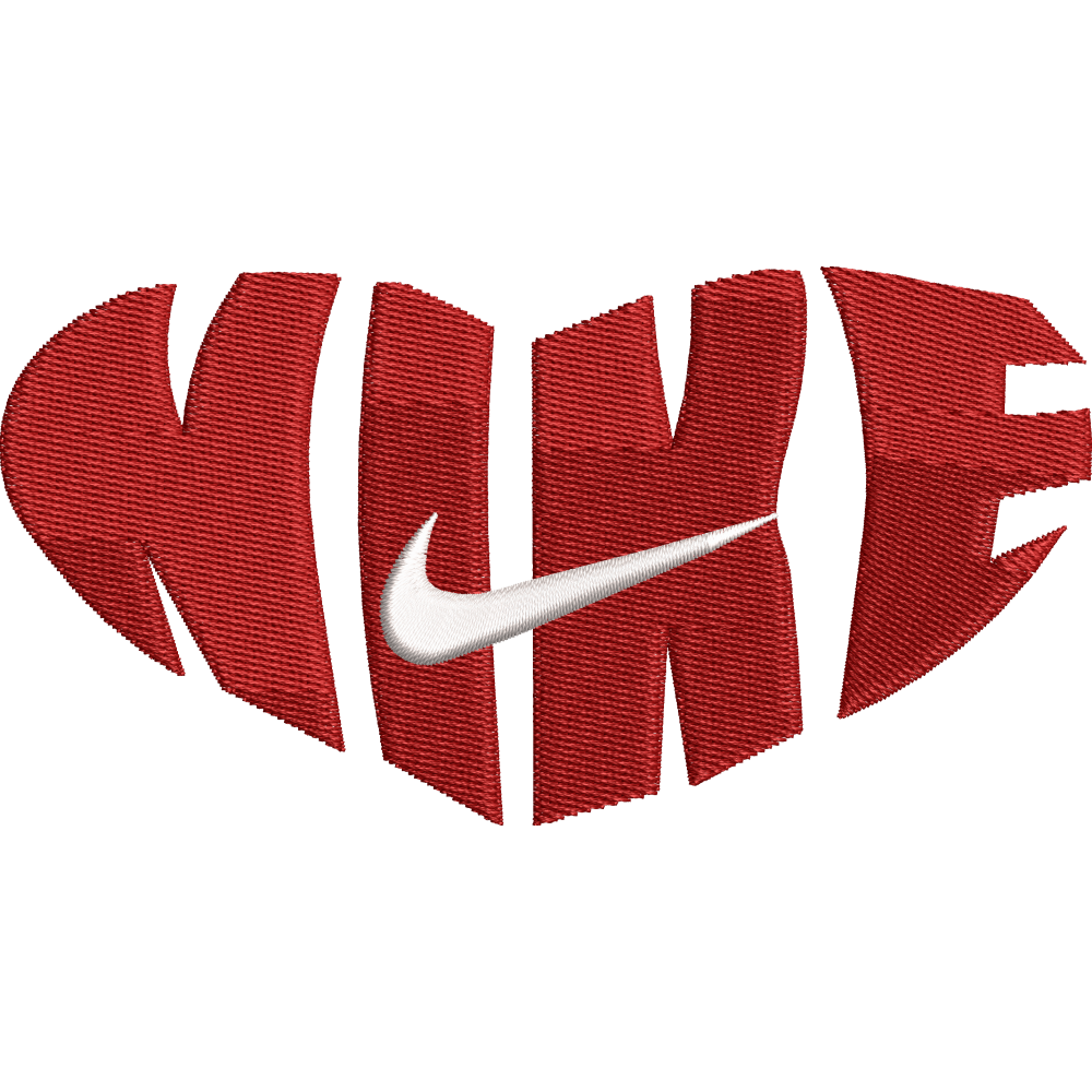 Скачать вышивку Heart nike|сердце найк по цене 120 ₽ - купить на сайте  Эмбротека