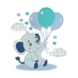 Слоник голубой 17 см