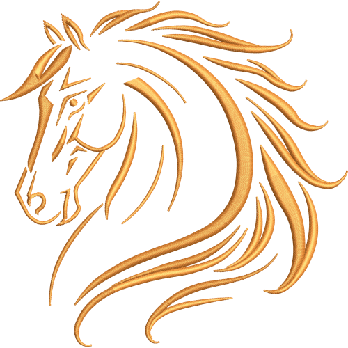 Файл вышивки Лошадь 14 см