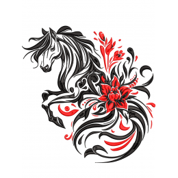 Лошадь ажурная Цветы 2026 год