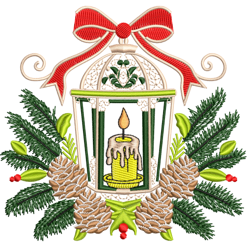 Файл вышивки Новогодний Рождественский фонарик
