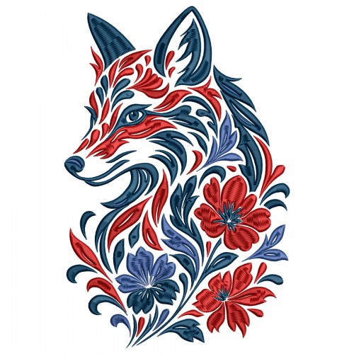 Файл вышивки Лиса Ажур