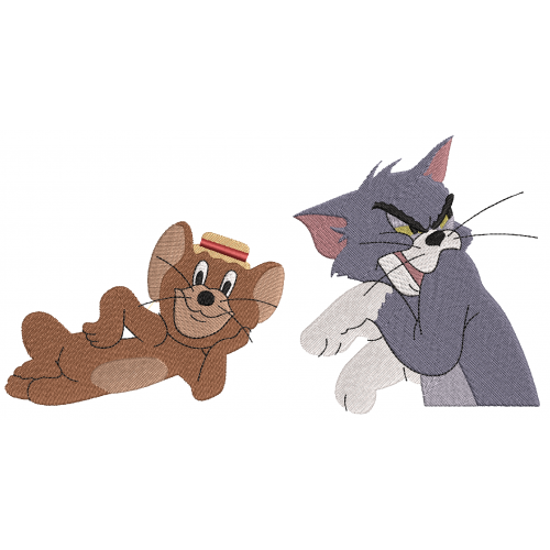 Файл вышивки Парный Tom and Jerry Том и Джерри