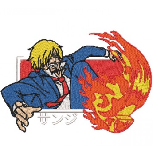 Файл вышивки Санжи Ван Пис/ Sanji One Peace