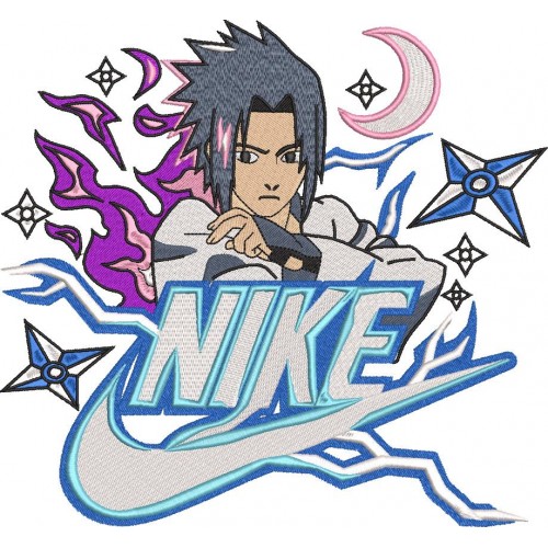 Файл вышивки Nike and Sasuke. Anime Naruto/ Саске и Найк