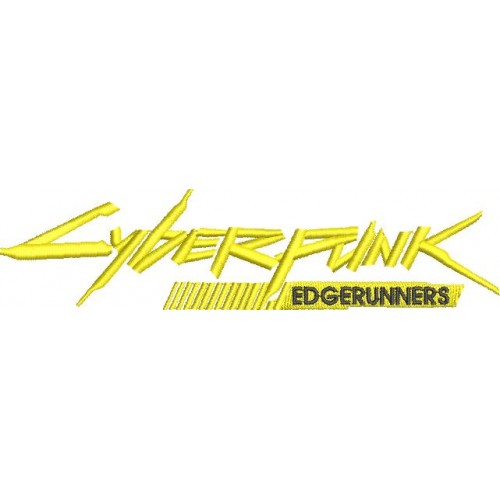 Файл вышивки Киберпанк надпись/ Cyberpunk edgerunners