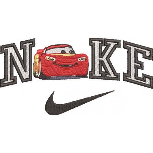 Файл вышивки Nike Lightning McQueen/ Найк Молния Маквин. Мульт Тачки