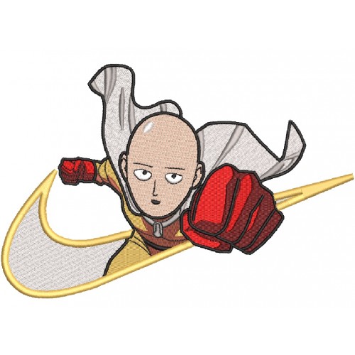 Файл вышивки Nike & One Punch Man/ Найк и Ванпачмен. Сайтама