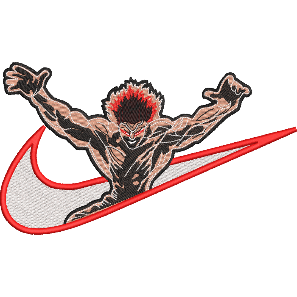 Скачать вышивку Yujiro Hanma, Baki The Grappler/ Юджиро Ханма. Аниме Боец  Баки Nike по цене 450 ₽ - купить на сайте Эмбротека