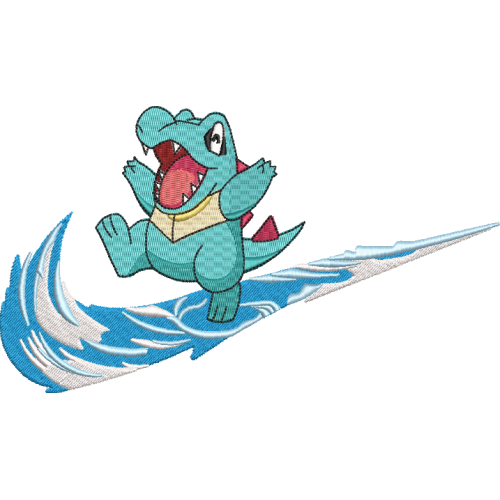 Файл вышивки Totodile, Pokemon/ Тотодайл. Покемоны Nike