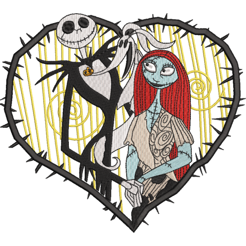 Файл вышивки Jack And Sally, Джек и Салли